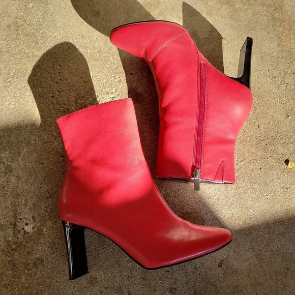 A new day red booties acrylic heel Sz 8 - Picture 5 of 8